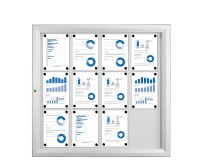 Showdown® Displays Schaukasten T silber 12x DIN A4...