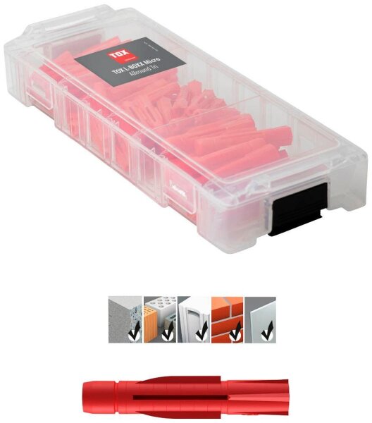 TOX L-BOXX TRI Micro Allround 094900806 Universaldübel-Sortiment, 95-teilig