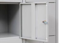 Gürkan Schließfachschrank lichtgrau 106957, 10 Schließfächer 80,0 x 45,0 x 190,0 cm