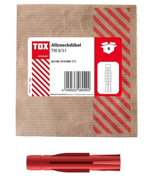 TOX TRI 8/51 010600111 Universaldübel Ø 8 mm x 51 mm, 6 St.