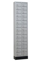 Gürkan Schließfachschrank lichtgrau 111526, 30 Schließfächer 46,0 x 20,0 x 195,0 cm