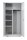 Gürkan Putzmittelschrank 100176 lichtgrau 3 Fachböden 80,0 x 38,0 x 180,0 cm, aufgebaut, 1 St.