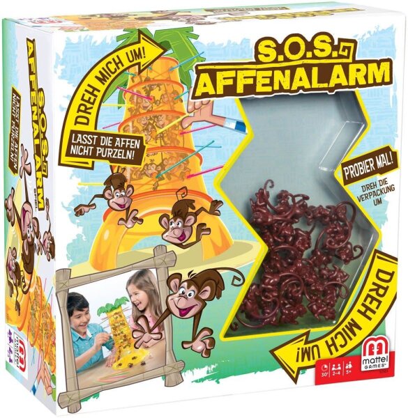 Mattel GAMES S.O.S Affenalarm Geschicklichkeitsspiel, 1 St.
