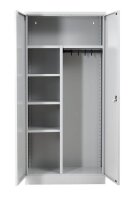 Gürkan Putzmittelschrank 100178 lichtgrau 3 Fachböden 92,0 x 42,0 x 195,0 cm, aufgebaut, 1 St.