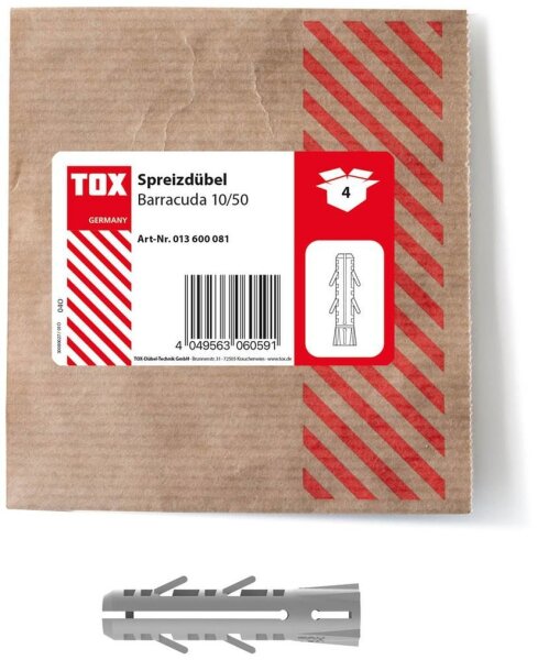 TOX BARRACUDA 013600081 Spreizdübel Ø 10 mm x 50 mm, 4 St.