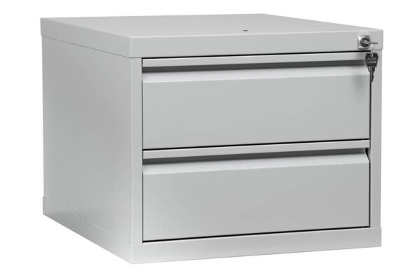 Gürkan Schrank-Aufsatz lichtgrau 2 Schubladen 46,0 x 55,0 x 38,0 cm, 1 St.