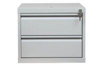 Gürkan Schrank-Aufsatz lichtgrau 2 Schubladen 46,0 x...