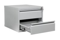 Gürkan Schrank-Aufsatz lichtgrau 2 Schubladen 46,0 x 55,0 x 38,0 cm, 1 St.