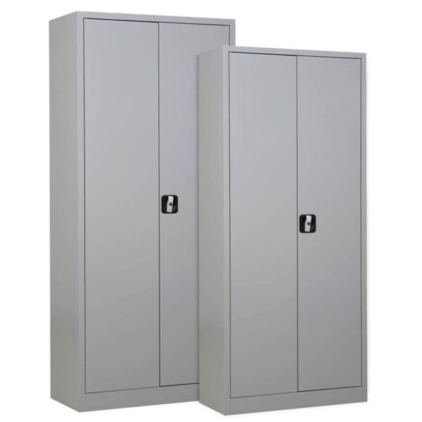Gürkan Stahlschränke 109079 lichtgrau 4 Fachböden 92,0/80,0 x 42,0/38,0 x 195,0/180,0 cm, aufgebaut, 2 St.