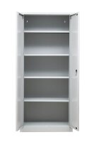 Gürkan Stahlschränke 109079 lichtgrau 4 Fachböden 92,0/80,0 x 42,0/38,0 x 195,0/180,0 cm, aufgebaut, 2 St.