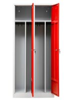 Gürkan Spind lichtgrau, feuerrot 104050, 2...