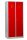 Gürkan Spind lichtgrau, feuerrot 104050, 2 Schließfächer 80,0 x 50,0 x 180,0 cm
