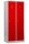 Gürkan Spind lichtgrau, feuerrot 104054, 2 Schließfächer 80,0 x 50,0 x 180,0 cm