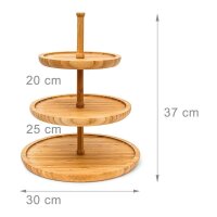 relaxdays Etagere braun Höhe: 37,0 cm, 1 St.