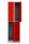 Gürkan Spind lichtgrau, feuerrot 105934, 4 Schließfächer 60,0 x 50,0 x 195,0 cm