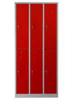 Gürkan Spind lichtgrau, feuerrot 106122, 6...