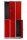 Gürkan Spind lichtgrau, feuerrot 106122, 6 Schließfächer 90,0 x 50,0 x 195,0 cm