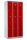 Gürkan Spind lichtgrau, feuerrot 106122, 6 Schließfächer 90,0 x 50,0 x 195,0 cm