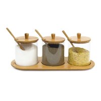 relaxdays Vorratsdosen-Set JIAO transparent, 1 Set
