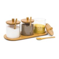 relaxdays Vorratsdosen-Set JIAO transparent, 1 Set