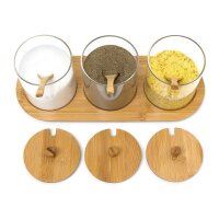 relaxdays Vorratsdosen-Set JIAO transparent, 1 Set