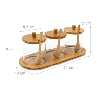 relaxdays Vorratsdosen-Set JIAO transparent, 1 Set