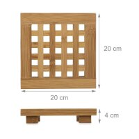 relaxdays Untersetzer braun 20,0 x 20,0 cm 2-tlg.  (...