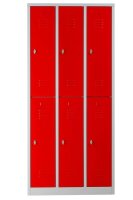 Gürkan Spind lichtgrau, feuerrot 106126, 6...