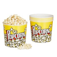 relaxdays Popcorneimer gelb 2,8 l, 6 St.
