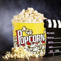 relaxdays Popcorneimer gelb 2,8 l, 6 St.