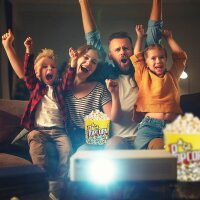 relaxdays Popcorneimer gelb 2,8 l, 6 St.