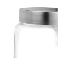 relaxdays Vorratsdosen 15,5 cm hoch transparent 1,5 l, 4 St.