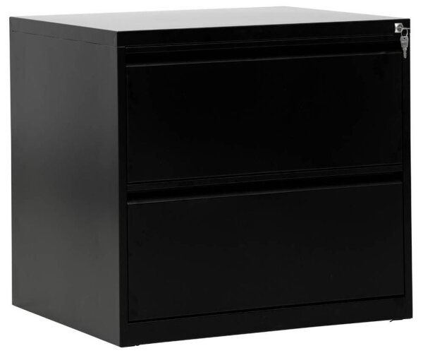 Gürkan Hängeregistraturschrank schwarz 2 Schubladen 76,0 x 62,0 x 70,0 cm, 1 St.