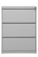 Gürkan Hängeregistraturschrank lichtgrau 3 Schubladen 76,0 x 62,0 x 101,0 cm, 1 St.
