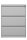 Gürkan Hängeregistraturschrank lichtgrau 3 Schubladen 76,0 x 62,0 x 101,0 cm, 1 St.