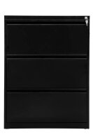 Gürkan Hängeregistraturschrank schwarz 3 Schubladen 76,0 x 62,0 x 101,0 cm, 1 St.