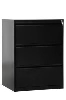 Gürkan Hängeregistraturschrank schwarz 3 Schubladen 76,0 x 62,0 x 101,0 cm, 1 St.