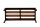 Gürkan Garderobenbank 107193 schwarz, buche Holz 100,0 cm