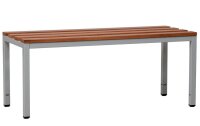 Gürkan Garderobenbank 107208 grau, buche Holz 120,0 cm