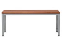 Gürkan Garderobenbank 107208 grau, buche Holz 120,0 cm