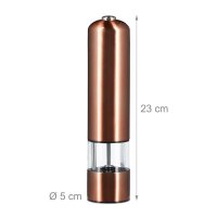 relaxdays elektrische Pfeffermühle bronze Höhe:...