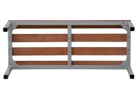 Gürkan Garderobenbank 107224 grau, buche Holz 150,0 cm