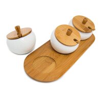 relaxdays Vorratsdosen-Set JIAO weiß, 1 Set