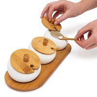 relaxdays Vorratsdosen-Set JIAO weiß, 1 Set