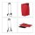 relaxdays Einkaufstrolley Kunstfaser rot 42,0 x 28,0 x 92,5 cm