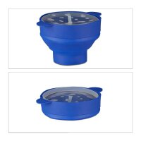 relaxdays Popcornmaker für Mikrowelle blau, 1 St.