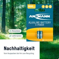 ANSMANN Batterien X-POWER Alkali-Mangan Mini AAAA 1,5 V, 2 St.