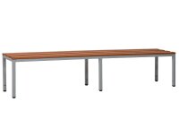 Gürkan Garderobenbank 107240 grau, buche Holz 200,0 cm