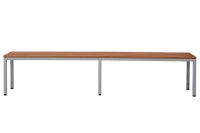 Gürkan Garderobenbank 107240 grau, buche Holz 200,0 cm