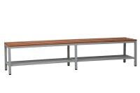 Gürkan Schuhbank 107232 grau, buche Holz 200,0 cm